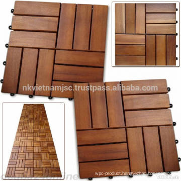 Exterior Deck Tiles with Interlocking System